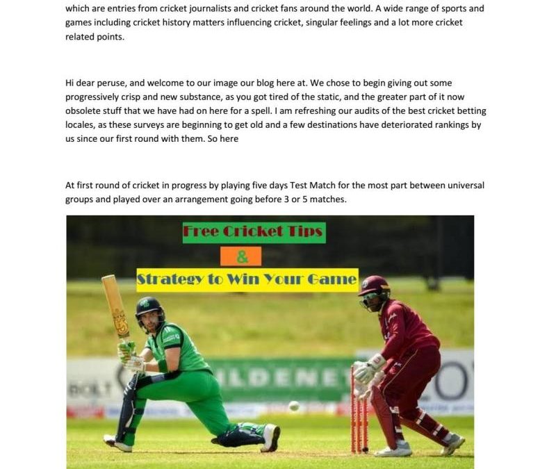 Free Cricket Tips - Axycube Solutions Pvt Ltd.